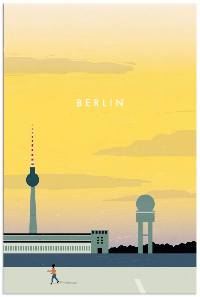 ARTland Wandbild Alu für Innen & Outdoor Berlin Größe: 40x60 cm