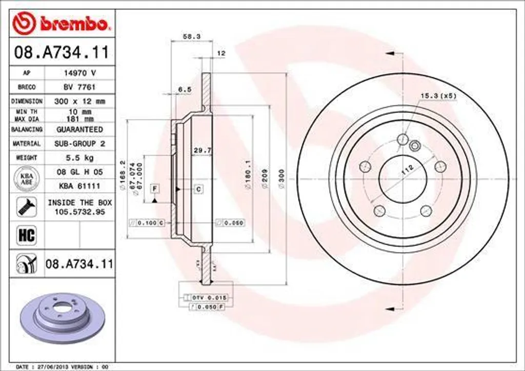 Disque de frein arrière pour Mercedes W221 et R230 : Sécurité et Confort