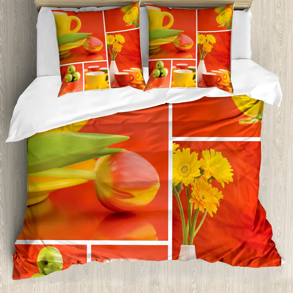 Sacco Piumino 155x220 ABAKUHAUS: Caffè & Tulipani per il tuo Relax