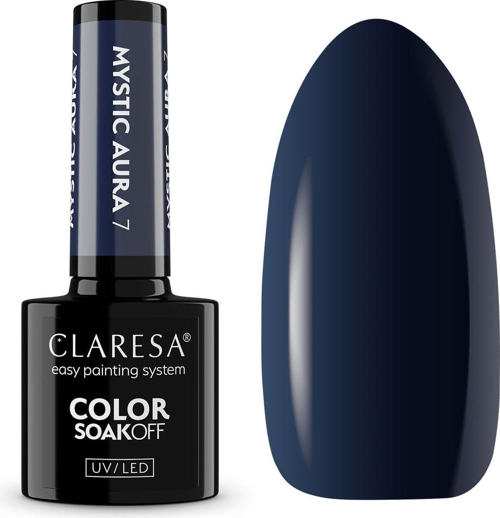 Claresa | Hybrider Nagellack Mystic Aura - 5g - Tiefes Blau - Glitzernd - Winterfarben