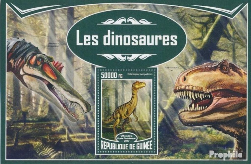 Briefmarken Guinea 2017 Mi Block 2779 (kompl. Ausgabe) postfrisch Dinosaurier