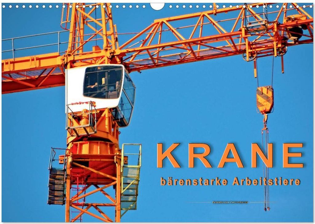 Krane - bärenstarke Arbeitstiere (Wandkalender 2026 DIN A3 quer), CALVENDO Monatskalender