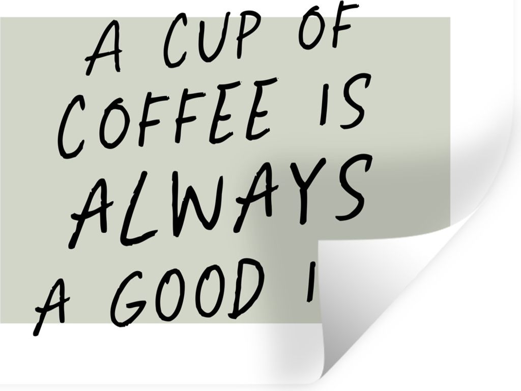 MuchoWow® Wandtattoo Wandsticker Wandaufkleber Kaffee - Produktbild 