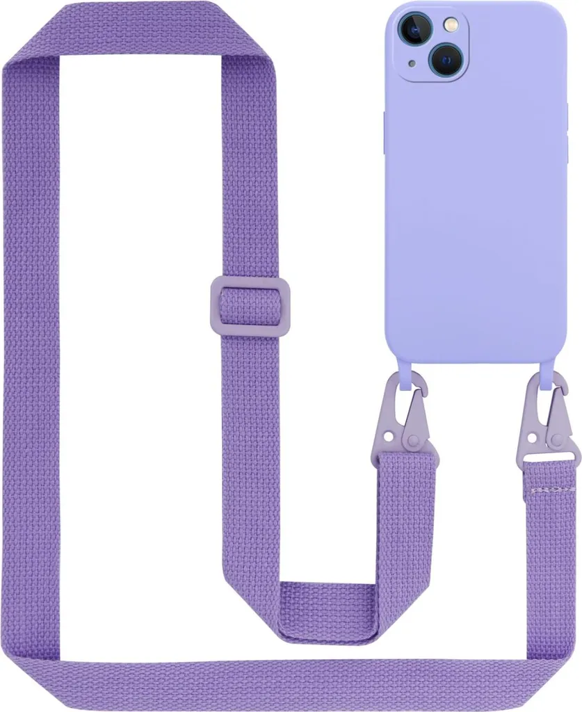 Custodia Cadorabo iPhone 13 Viola con Cordino Regolabile - Comodità Vera