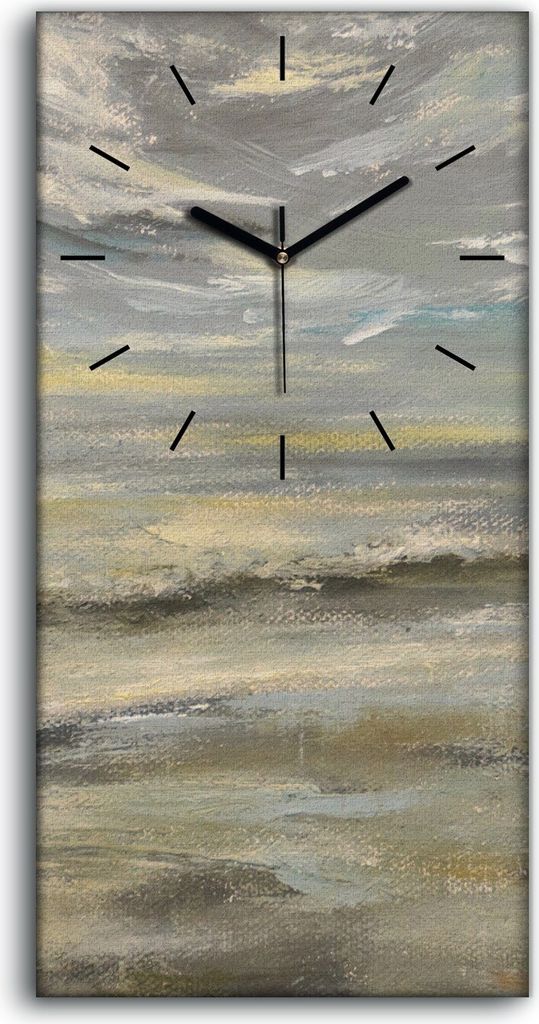 Küchenuhr Bürouhr Leinwand Uhr Geräuschlos 30x60 Meer nach Produktbild 