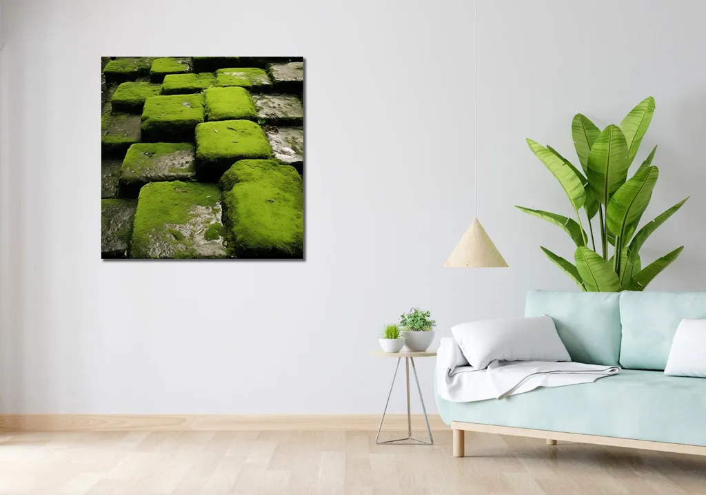 Mosaïque Verte 90x90 cm - Impression Haute Définition et Format Carré - 2