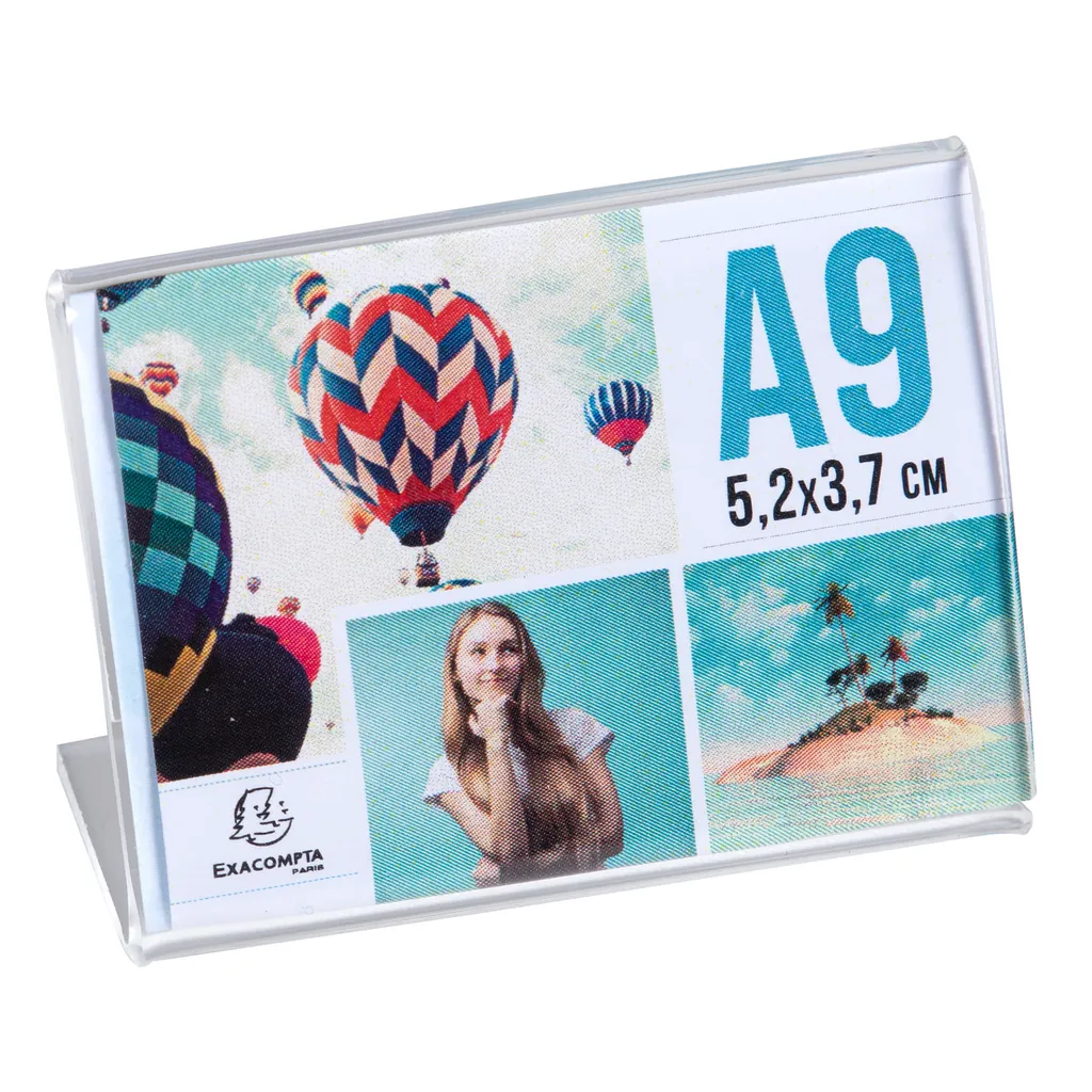 Porte-étiquettes Cristal A9 Exacompta Lot de 200 pièces Transparente