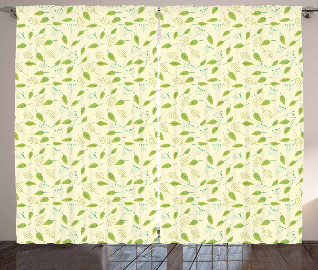 ABAKUHAUS Tenda Soggiorno Botanica 280x245 cm Verde Mare Crema