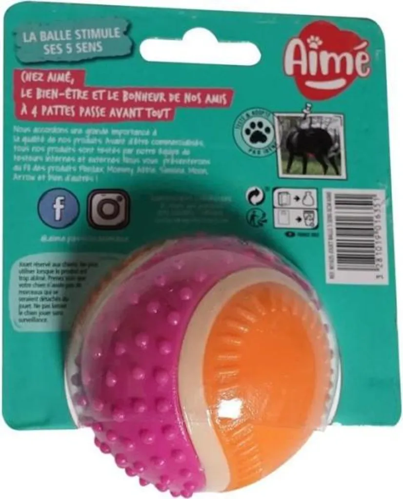 Peluche per cani Aimé Rosa plastica - 4