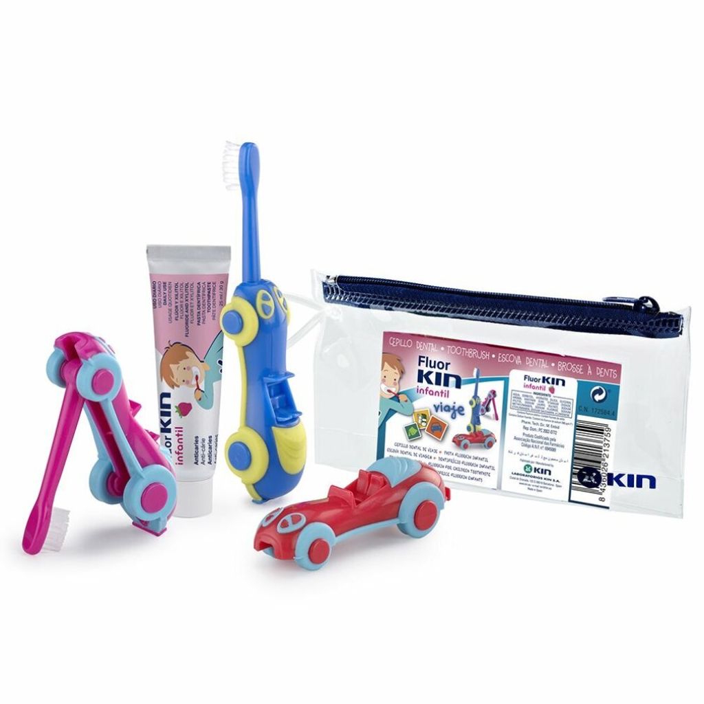 Fluorkin Infantil: Set de viaje para coche, Kin, 3 piezas Imagen del producto 