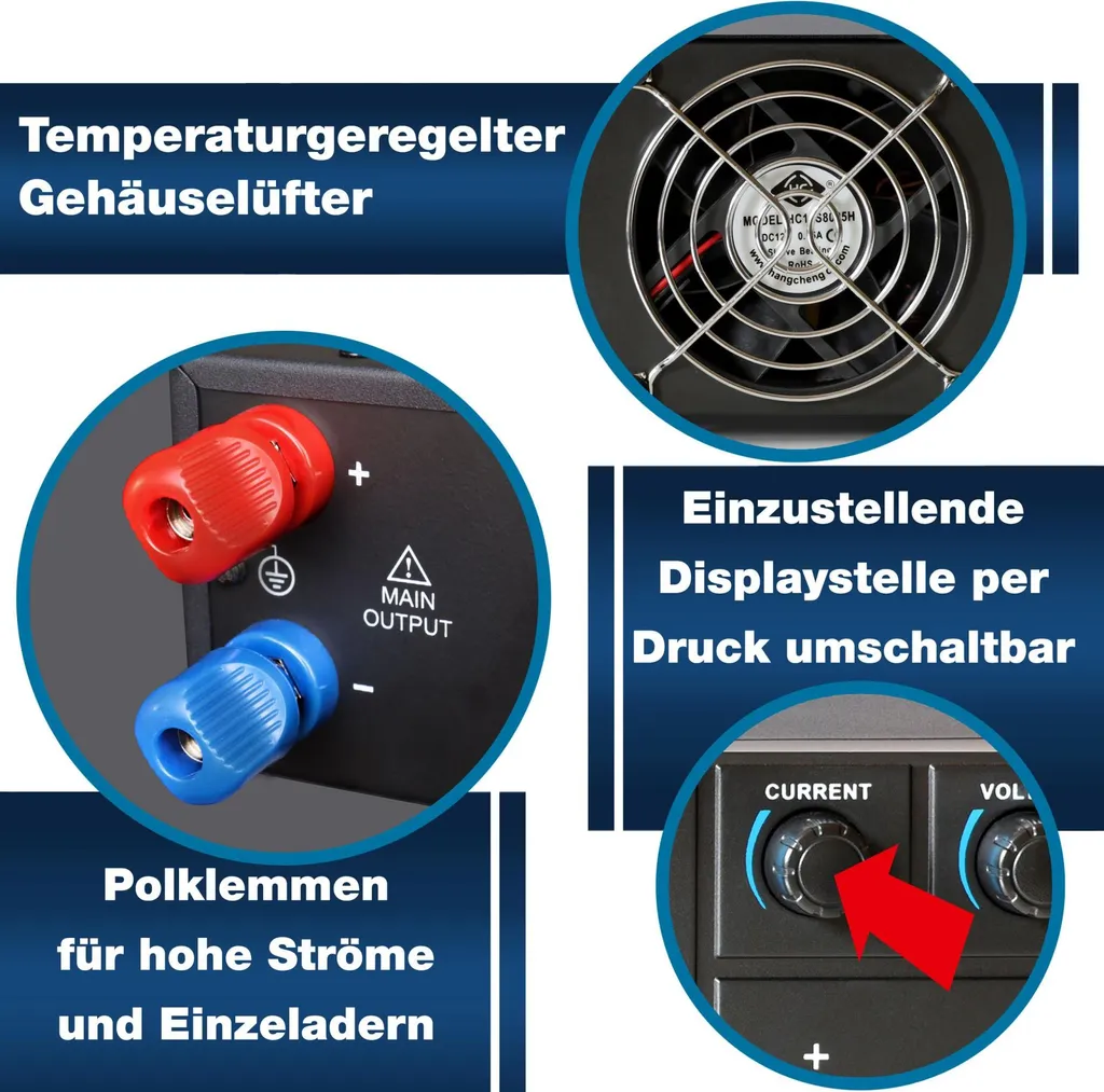 Alimentation à découpage de précision PeakTech P 6168 pour banc de test
