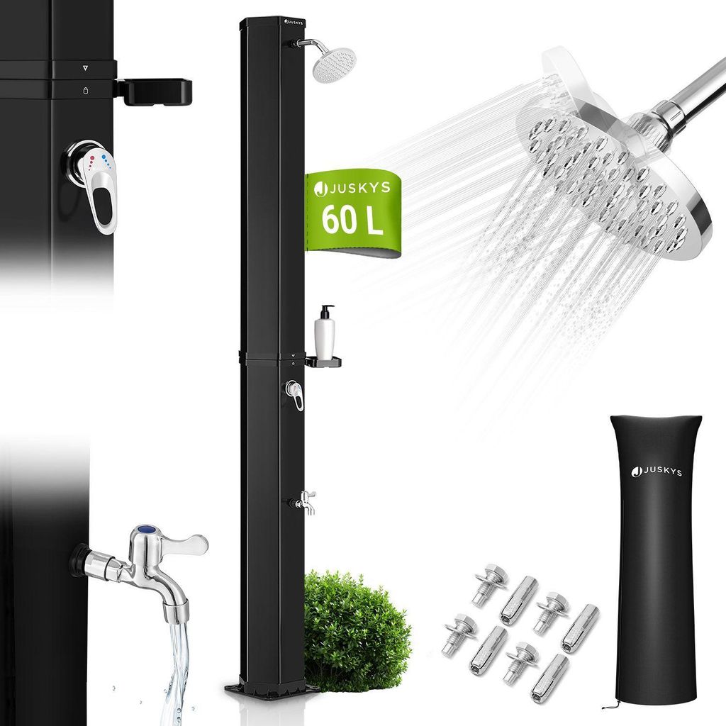 Juskys Solardusche Victoria 60 Liter - 217 cm - bis 60°C – Produktbild 