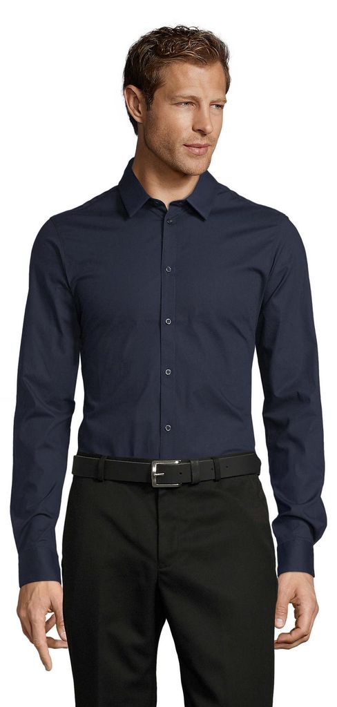 SOLS - "Blake" Hemd für Herren Langärmlig LT2013 (XXL) (Dunkelblau)
