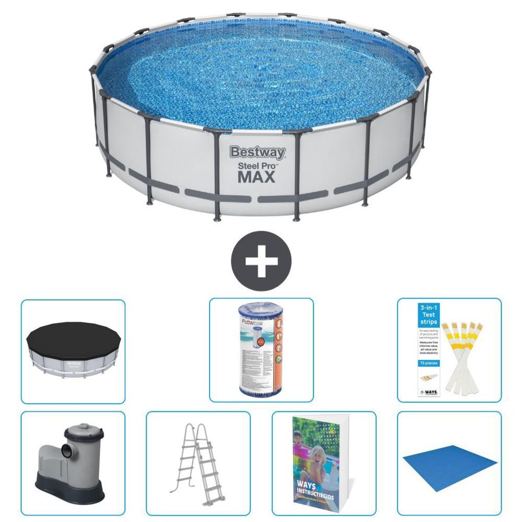 Bestway Steel Pro MAX Rund - 488x122 cm - 8-teilig S594