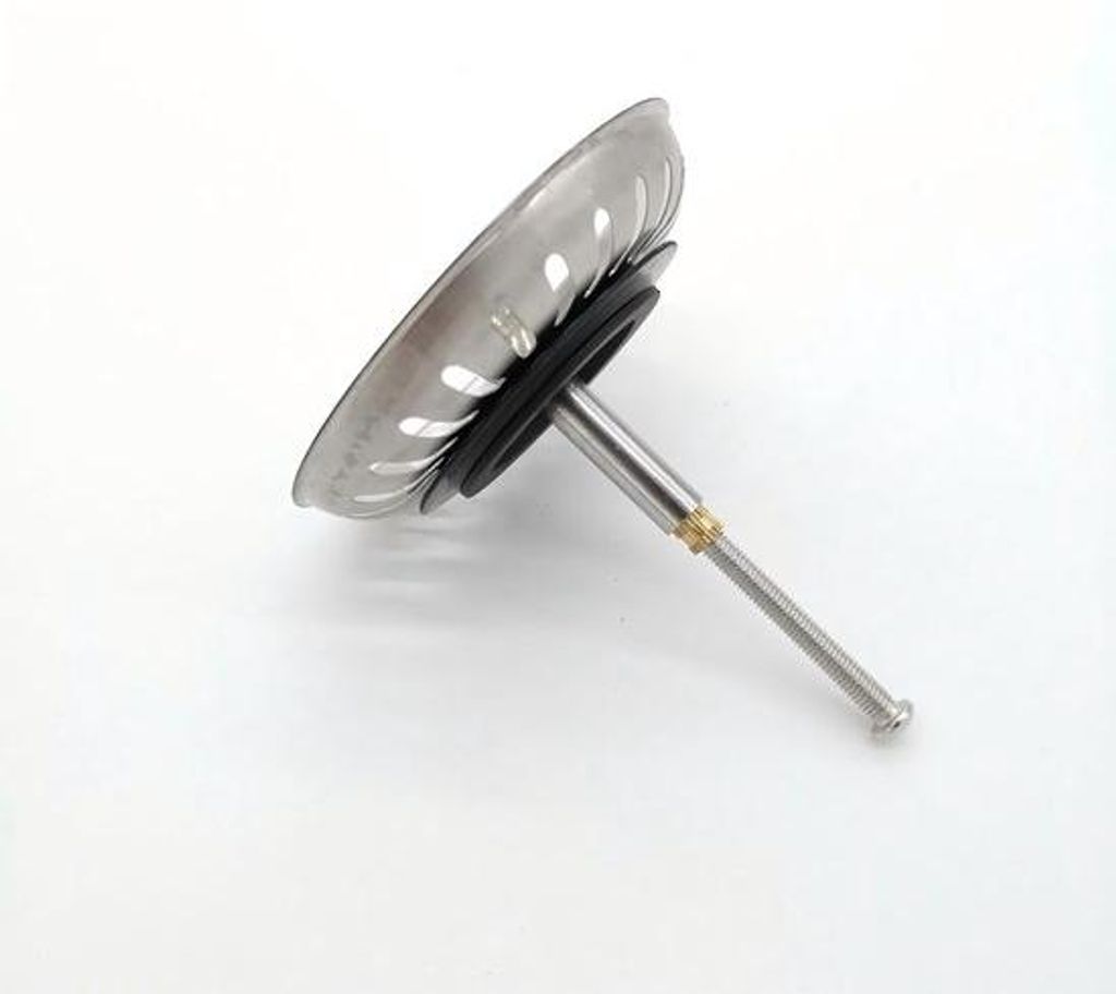 Universal-Abflussklappe 80 mm mit Edelstahl-Filter, Abflussklappe für Badewanne, Abflussfilter für Badewanne