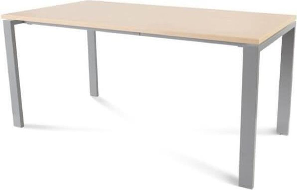 Schreibtisch Total BxTxH 160x80x73cm Gestell grau Platte Melamin buche.