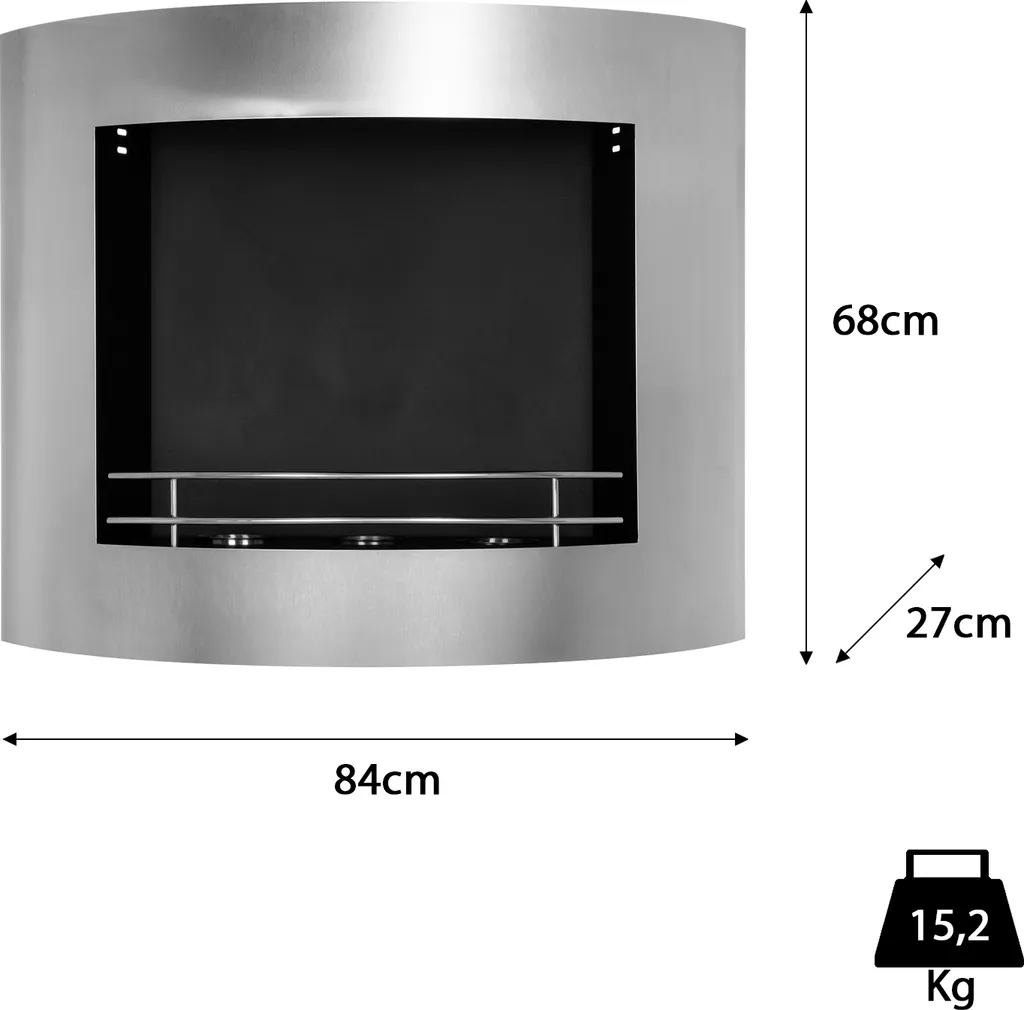 Cheminée à gel en acier inoxydable de qualité supérieure modèle Inox Pro - 3
