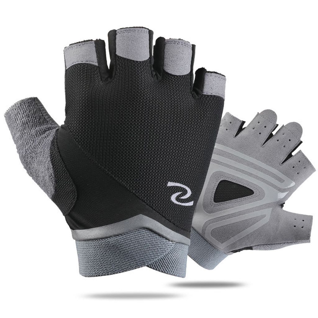 1 Paar Fitnesshandschuhe Atmungsaktiv Hohe Elastizität Feuchtigkeitstransportierendes Anti-Rutsch-Polyester Outdoor Offene Finger Sonnenschutzhand...