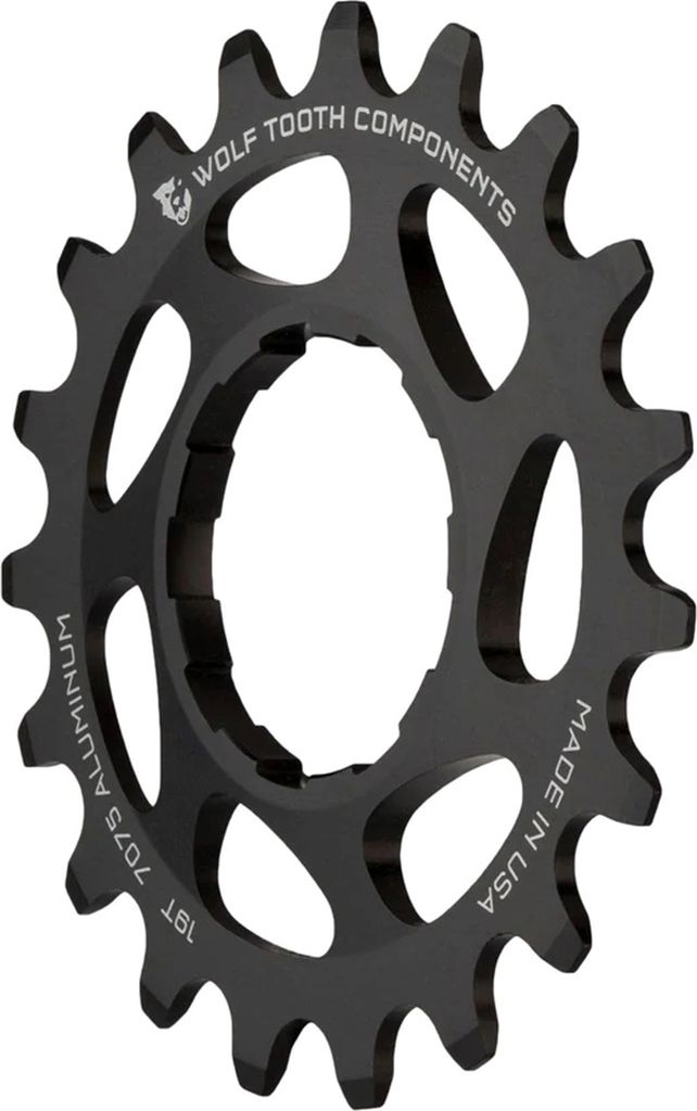 Wolf Tooth Aluminium Single Speed Ritzel, 20 Z., black