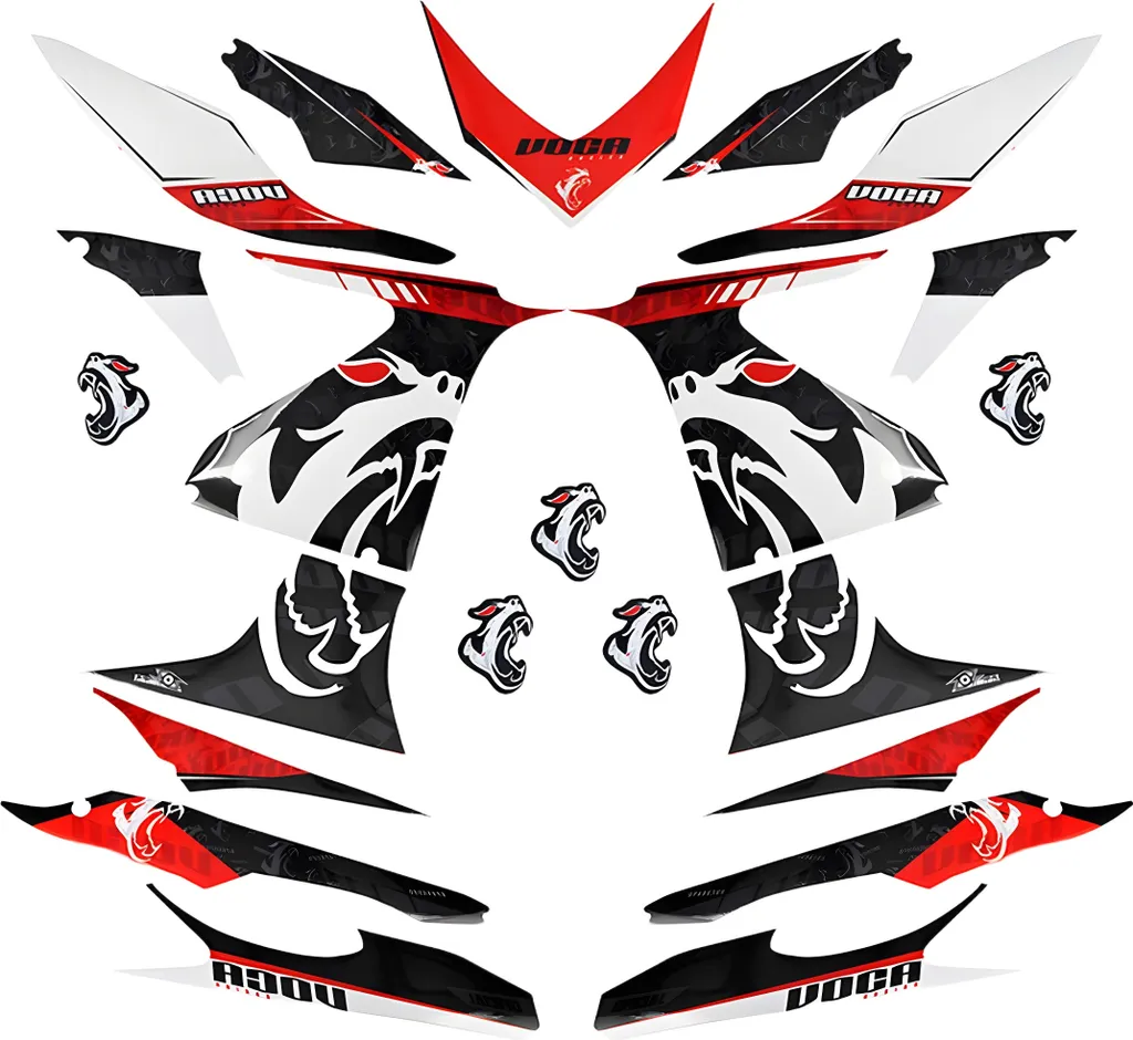 Autocollants Kit Déco VOCA Racing pour carénage Yamaha Aerox et Nitro