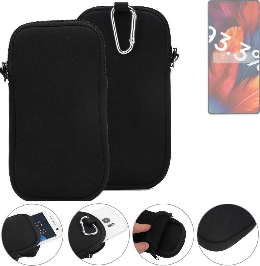 K-S-Trade Neopren-Hülle Handyhülle kompatibel mit Xiaomi Redmi Note 13 LTE Schutzhülle Neoprenhülle Sleeve Schutz-Hülle Gürtel Tasche Case