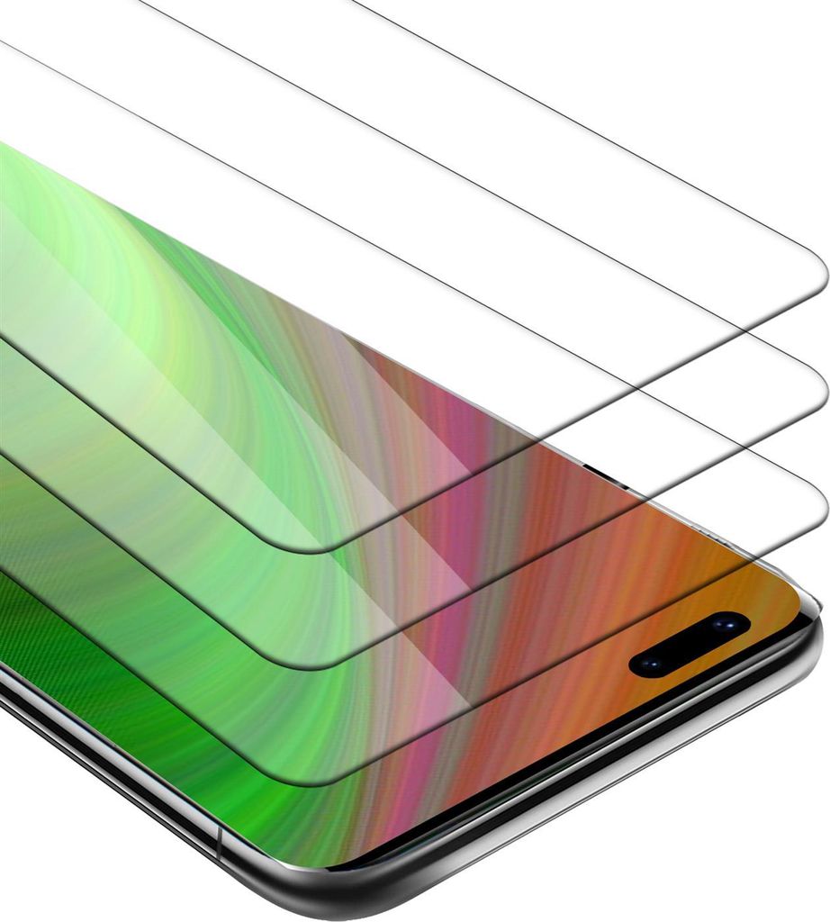 Cadorabo 3x Panzer Folie für Huawei Mate 40 Pro Schutzfolie in natur Folie Tempered Display-Schutzglas