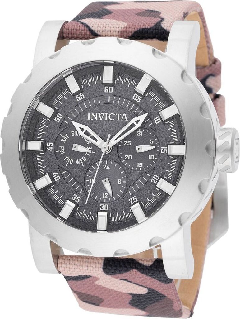 Invicta I-Force 47582 Herren uhr - Wasserdicht - Analog - Quarzuhrwerk - Edelstahl mit schwarzen zifferblat - 46mm