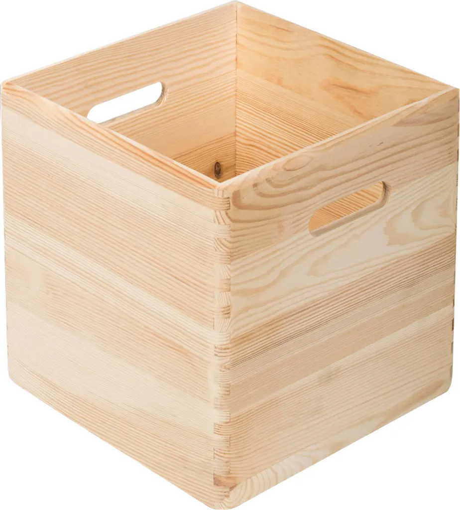 Cube en pin massif L30 x H30 cm - Module de rangement naturel et robuste