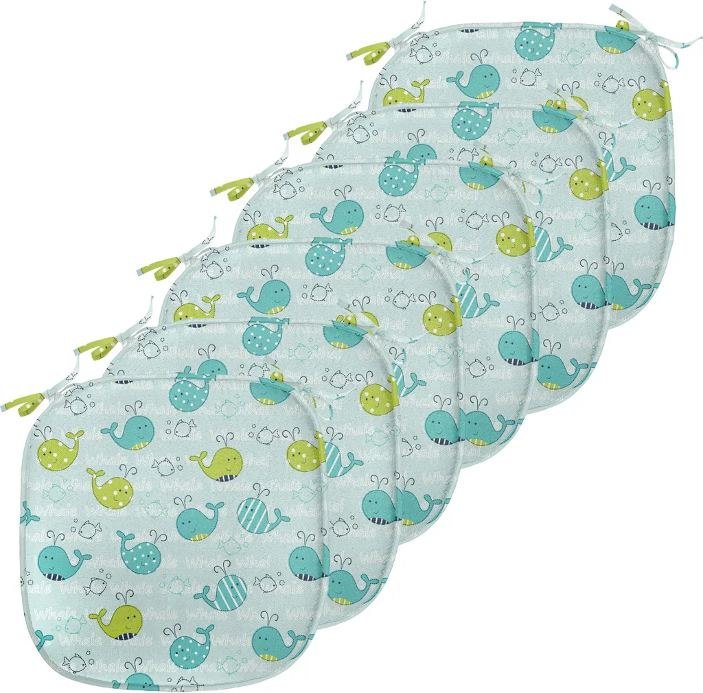 Galettes de Chaise Imperméables 40x40 cm Lot de 6 pour Cuisine et Salon