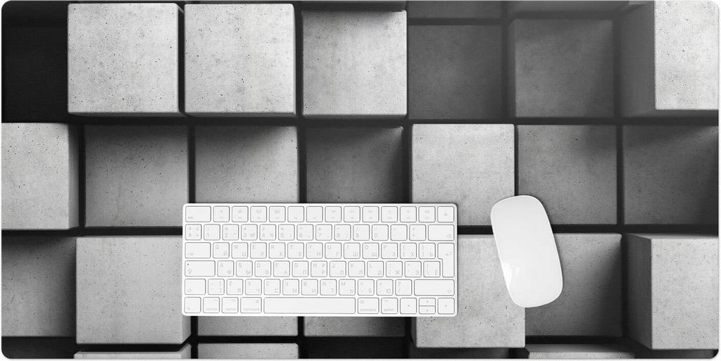 Geometrische Würfel – Schreibtischunterlage – Rutschfeste Tischunterlage – Schreibtischmatte für Büro & Zuhause – Schreibunterlage – M...