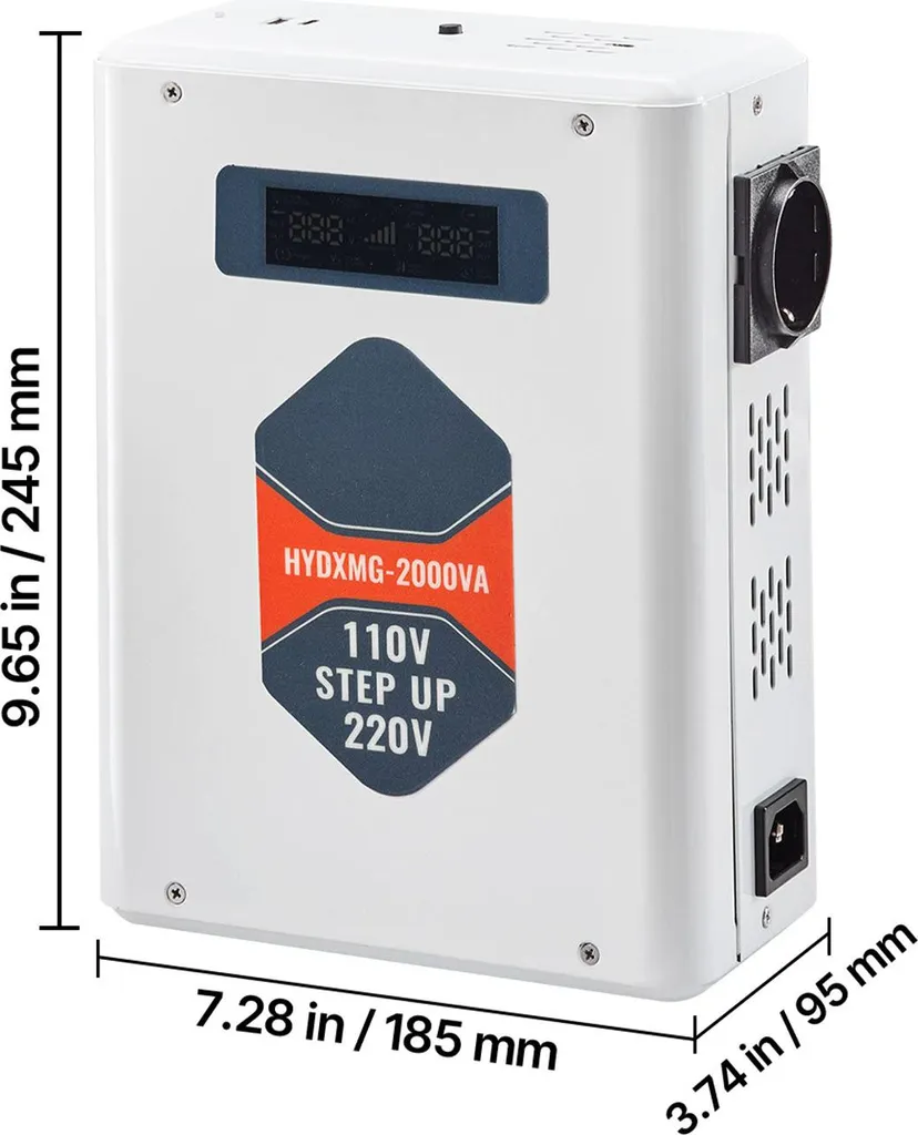 Transformateur 2000 VA avec Écran LCD et Protection de Surchauffe EU - 8