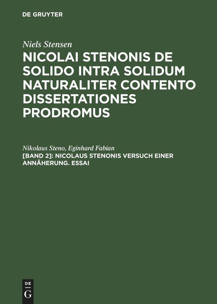 Nicolaus Stenonis Versuch einer Annäherung. Essai