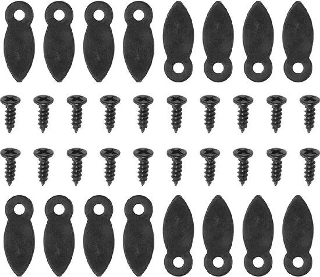 Clip de Fixation Cadre Noir en Acier avec 100 Vis de Montage Incluses