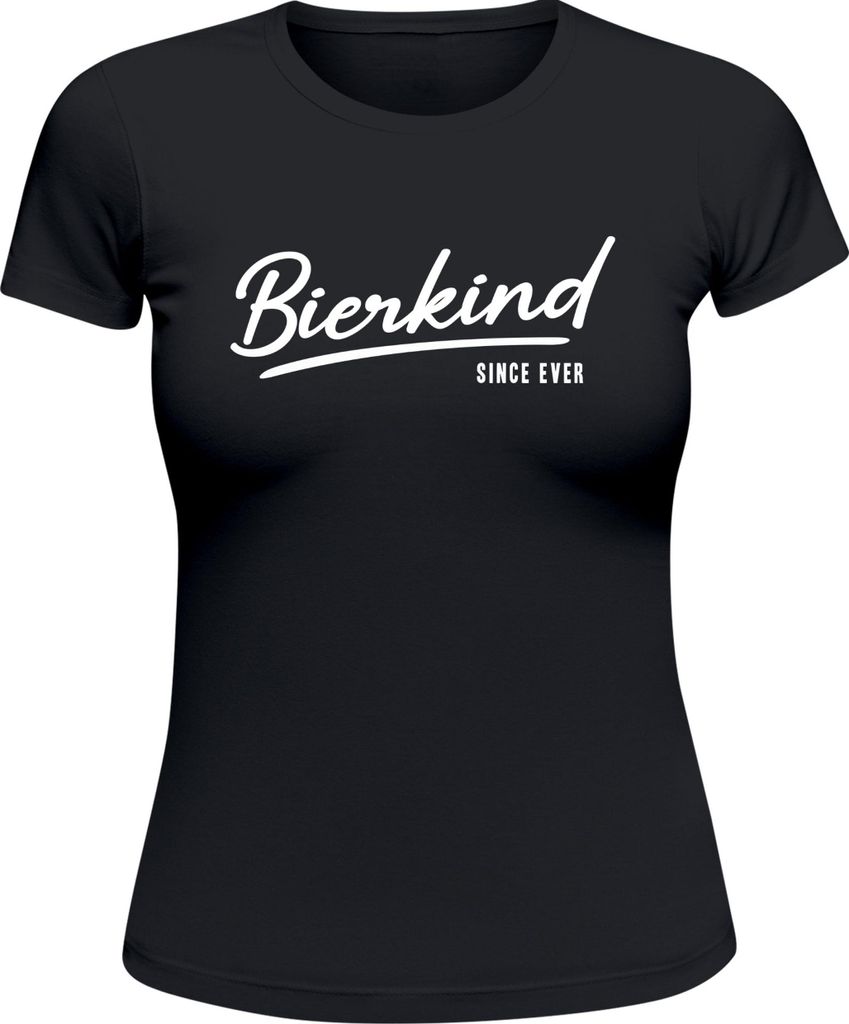 Damen T-Shirt für das Bierkind Since Ever Fun-Shirt Trachtenshirt Bierfest Outfit Statement Spruch Moonworks
