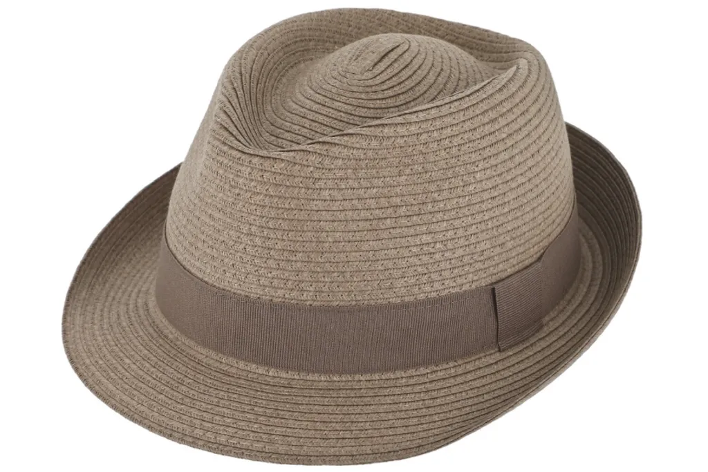 Cappello Trilby Fiebig Grigio Pietra 55 - Urban Style Estivo Pieghevole