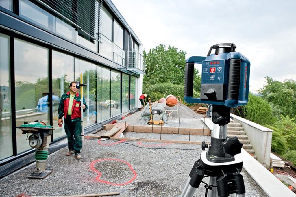 360° Rotationslaser Mit Stativ – Rot/grün, Selbstnivellierung, Reichweite 500 M (mit Detektor), Local-trade