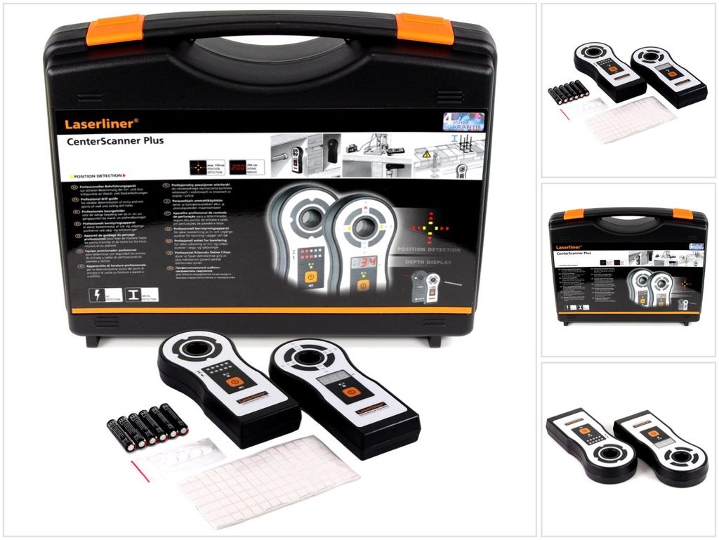 Laserliner CenterScanner Plus, Czarny, Szary, -30 - 40 °C, Zdjęcie produktu 