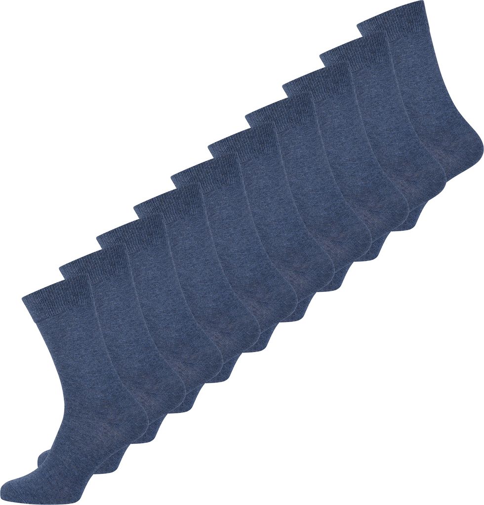 NUR DER Socken  uni mehr-pack Baumwolle Business jeansmel. Produktbild 1
