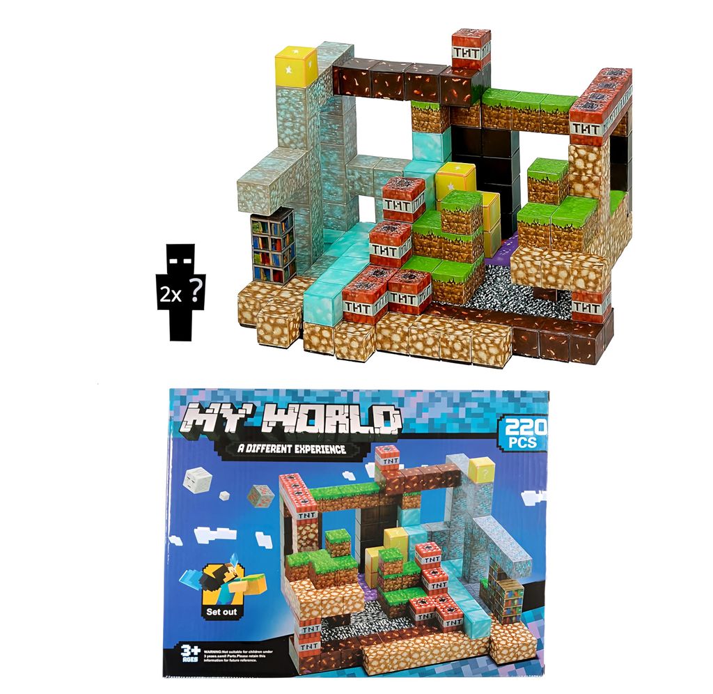 Großes magnetisches Minecraft Bauset Iron Diamond Gold TNT Produktbild 