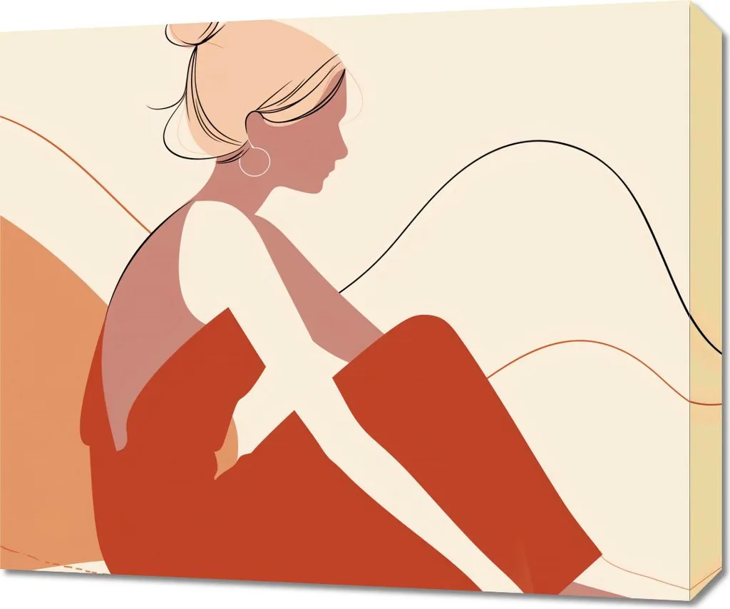 Quadro Astratto Riflessione da seduti 60x50 cm - Emozioni su Tela