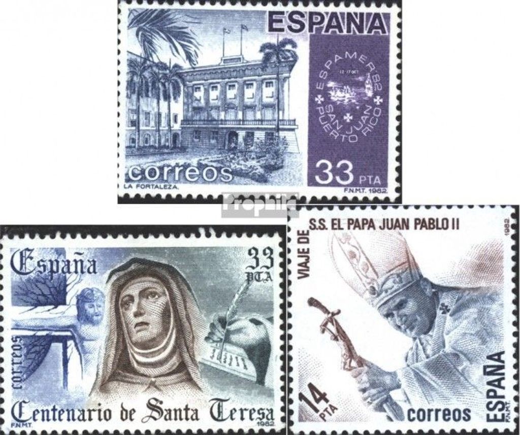 Briefmarken Spanien 1982 Mi 2559,2560,2561 (kompl.Ausg.) postfrisch Sondermarken