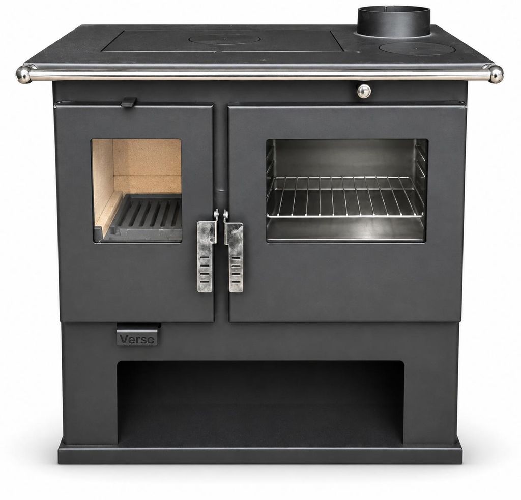 Verso CS 7,7 kW Holzherd | Kaminofen mit Ofen, Kochplatte & Produktbild 
