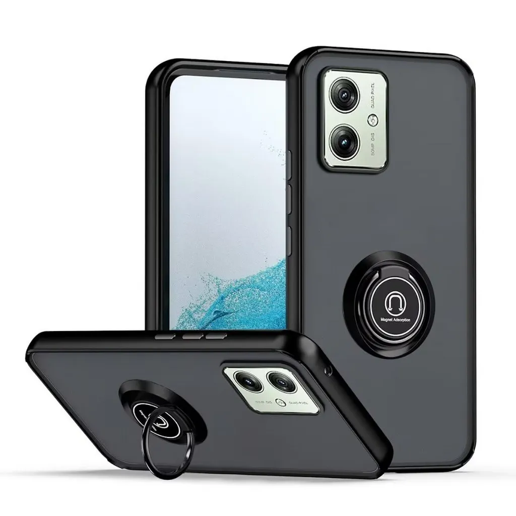 Custodia Motorola Moto G54 Economica e Robusta - TPU + PC Nera