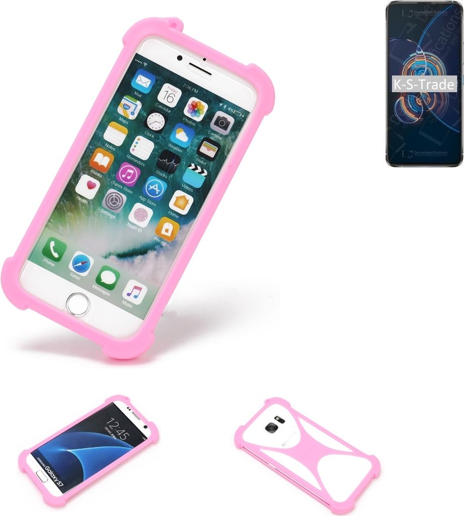 K-S-Trade Handy Hülle kompatibel mit Asus Zenfone 8 Flip Schutz Hülle Bumper Silikon Schutz Hülle Cover Case Silikoncase Silikonbumper TPU Softcase