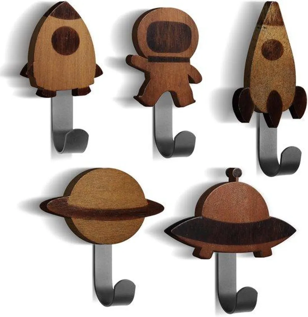 Vestiaire d'entrée enfant bois 5 tablettes de rangement pour chambre