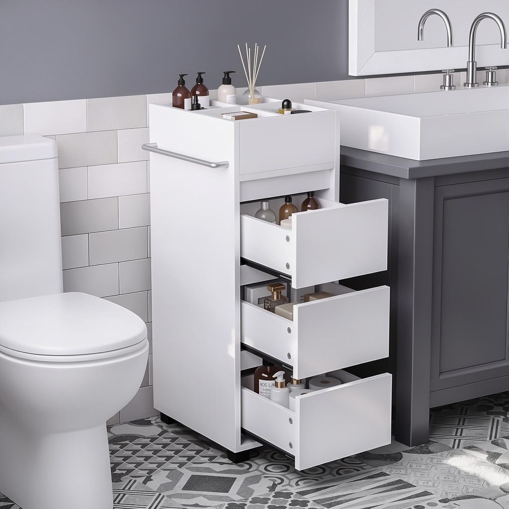 OYAJIA Badezimmerschrank Schmaler Badschrank & Produktbild 