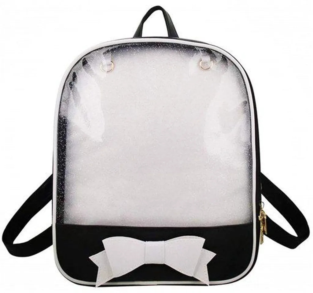 Sac à dos en cuir et PVC transparent, modèle imperméable été 20L