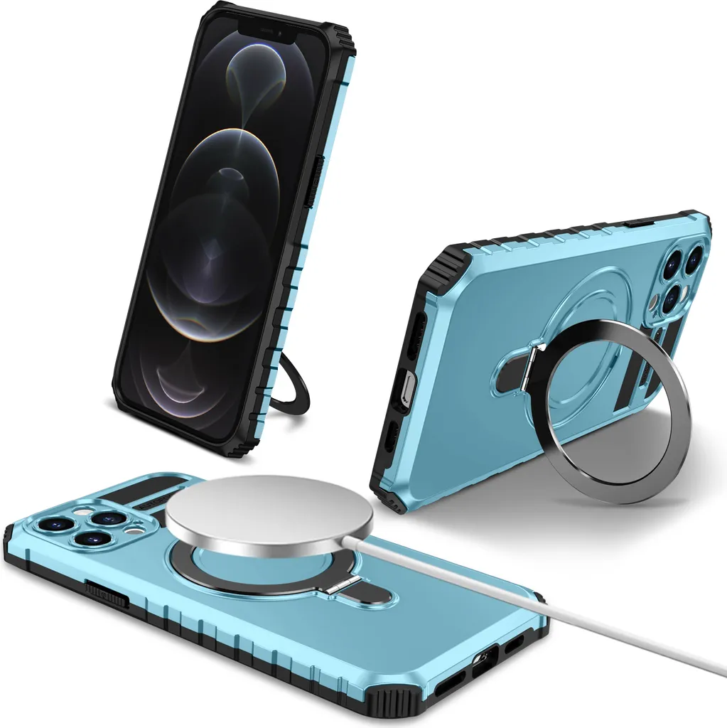 Cover iPhone 12 Pro Azzurra MagSafe - Stile e Funzionalità Anello