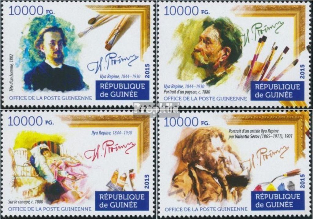 Briefmarken Guinea 2015 Mi 11218-11221 (kompl. Ausgabe) Produktbild 