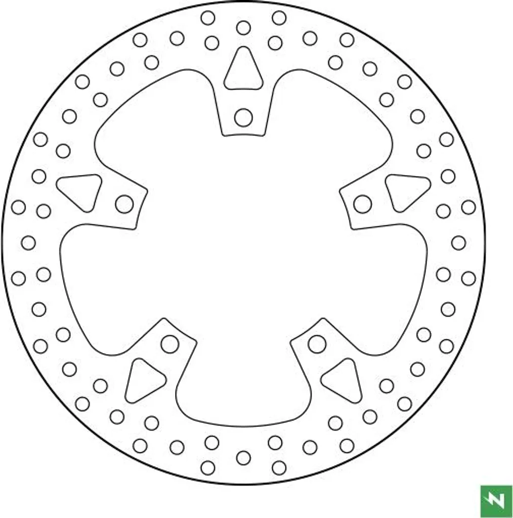 Disque de frein fixe DF5359A 290mm rigide haute résistance 5 trous